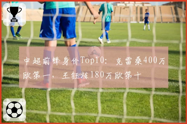 中超前锋身价Top10:克雷桑400万欧第一,王钰栋180万欧第十