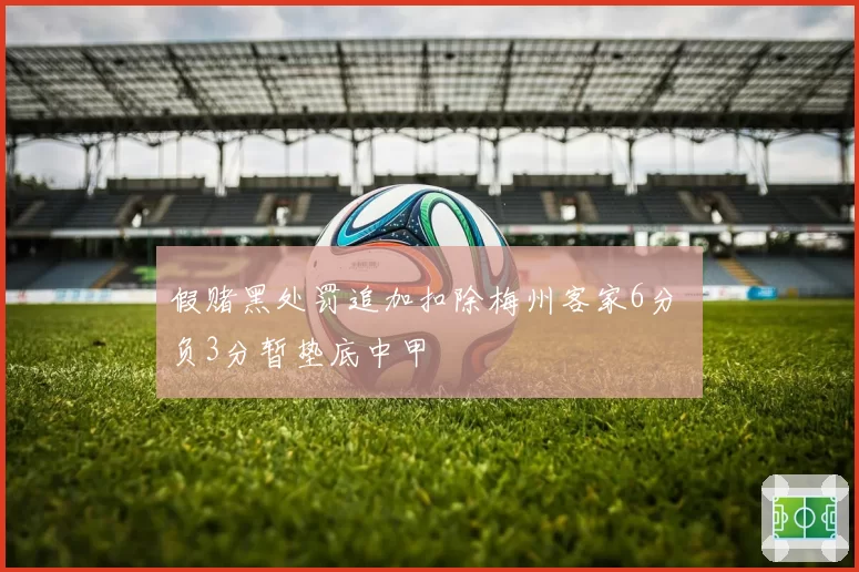 假赌黑处罚追加扣除梅州客家6分 负3分暂垫底中甲