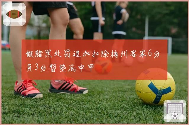 假赌黑处罚追加扣除梅州客家6分 负3分暂垫底中甲
